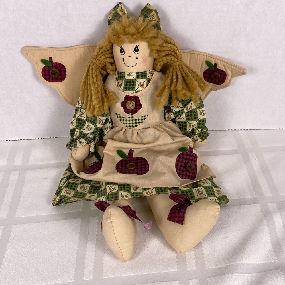 Tb Toy Trading‎ Country Folk Art Angel Rag Doll 14" x 11"